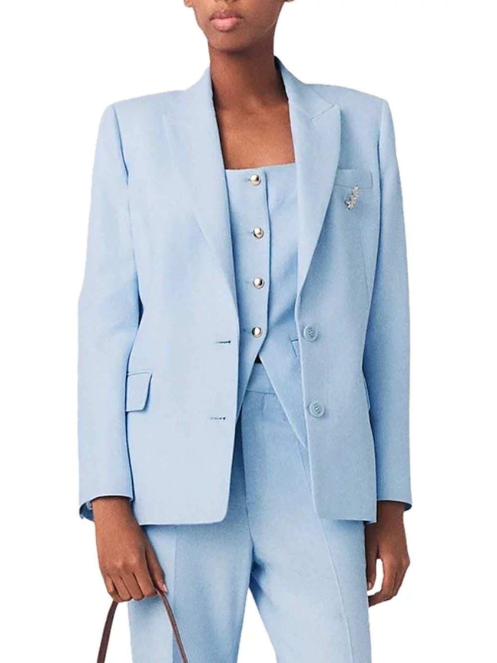Vigalue Double Breasted Suit Jacket
